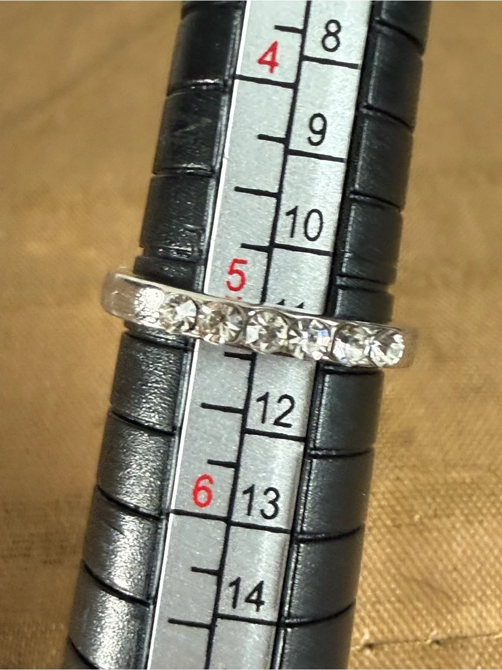 Silver Crystal Band Ring for Women
